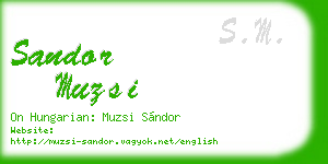 sandor muzsi business card